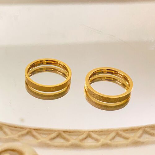 Ancient Craft Heritage Sandblasted Titanium Steel Non-Fading Ring for Men and Women, Simple Classic Plain Band Ring, New Chinese Style Couple's Ring