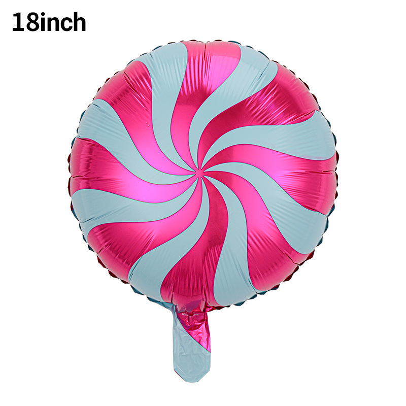18 pulgadas dulces molino de viento globo de película de aluminio fiestas de cumpleaños de niños molino de viento diseño de globo al por mayor