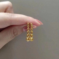 新中国風気質ファッションレトロ麦穂ロングペンダントピアス女性大衆デザイン感イヤリング軽贅沢感耳飾り