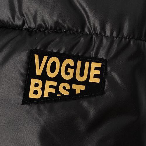 Fall and Winter Black Gold Cotton Jacket, Trendy Fashion Thick Warm Cotton Coat for Men and Youngsters