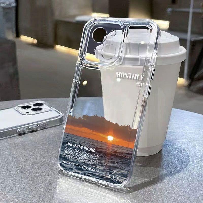 Cover protettiva per iphone con design alba sul mare_voghion.com