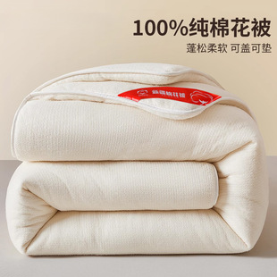 100% Xinjiang Cotton Quilt for Student Dormitory, Pure Cotton Thickened Cotton Batting Pad Quilt Mattress