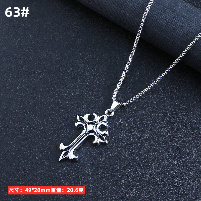 Hombres collar de titanio joyería acero aleación personalizada colgante ins hip hop calle suéter largo cadena accesorios colgantes