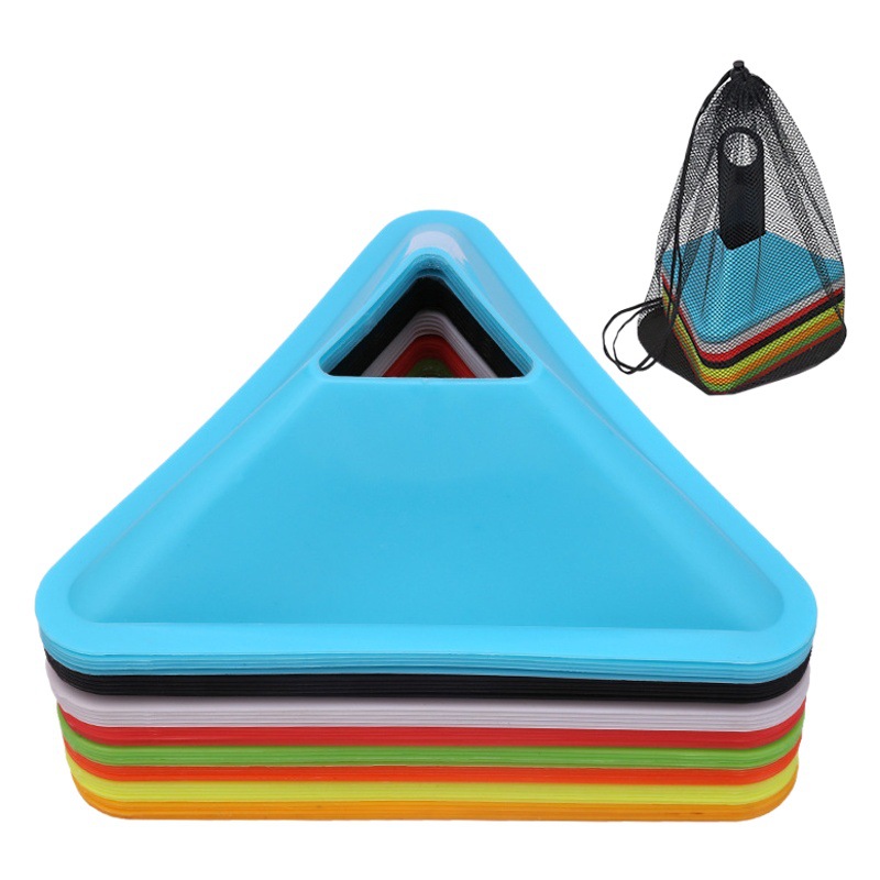 Triangular Sign Disc Football Training Sign Disc Football Corner Mark Football Training Obstacle Soft Rubber Durable and Durable