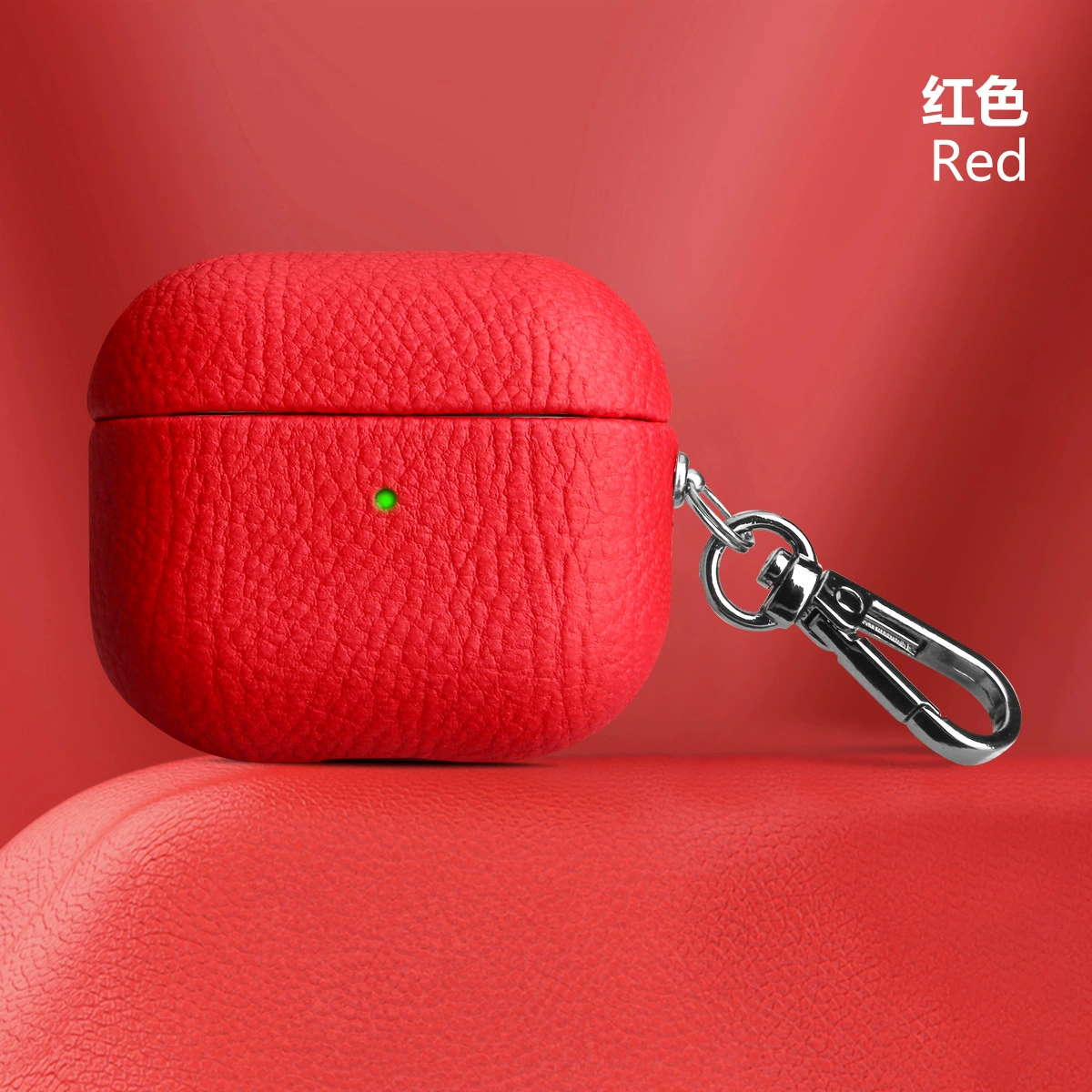 Applicable to AirPodSPro2 lychee headset cover 2 generation 3 generation full -bag leather ear shell Pro soft shell PU leather