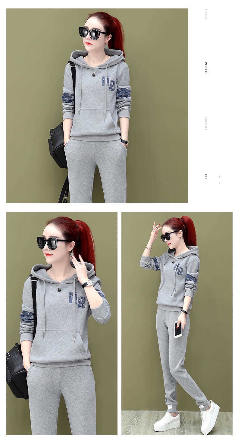 Fleecegefüttertes Hoodie- und Jogger-Set in Übergröße – Übergroßes, lässiges zweiteiliges Outfit für Damen und Herren (Schwarz/Pink/Gelb/Hellgrau, Größen M-3XL)_voghion.com