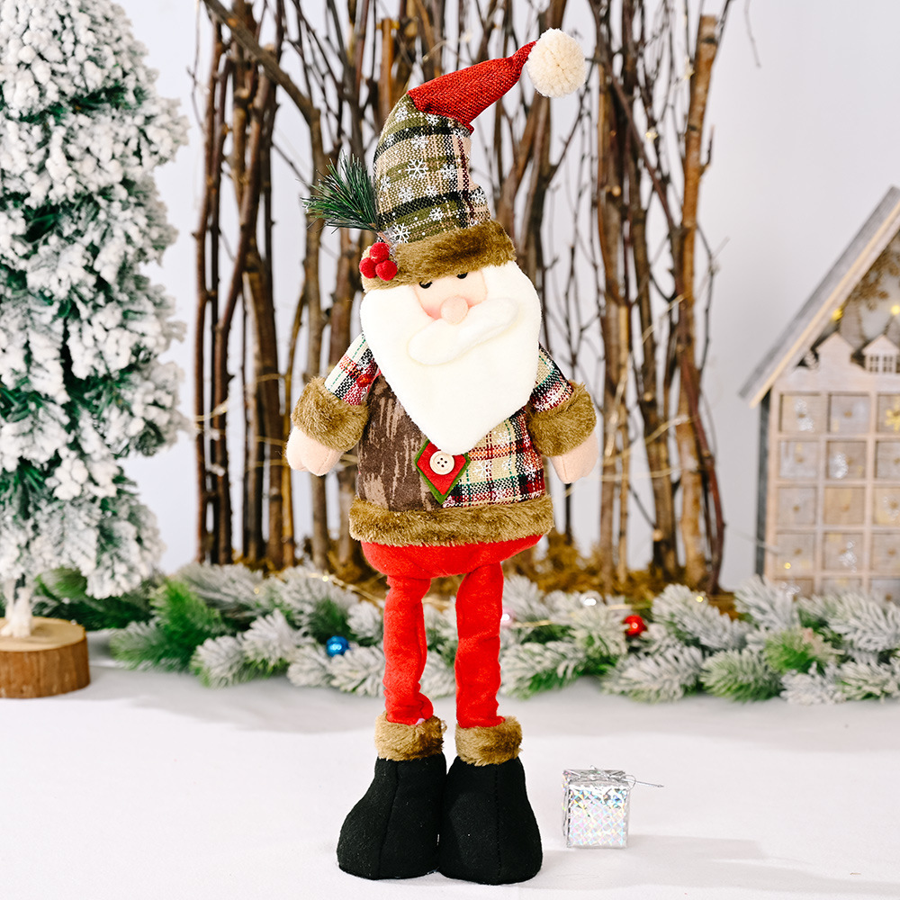 Muñeco navideño retráctil – Santa Claus y muñeco de nieve – Decoración para tiendas y hogares