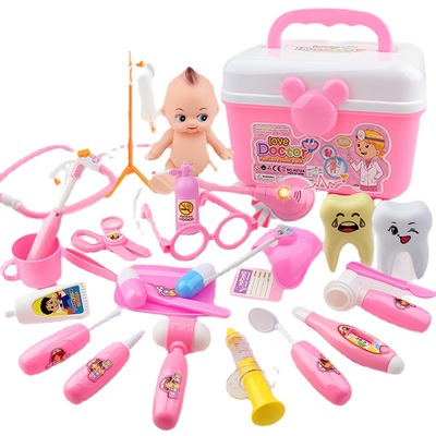 新款儿童过家家【医生玩具】仿真听诊女孩护士打针医药箱清仓直销|ru