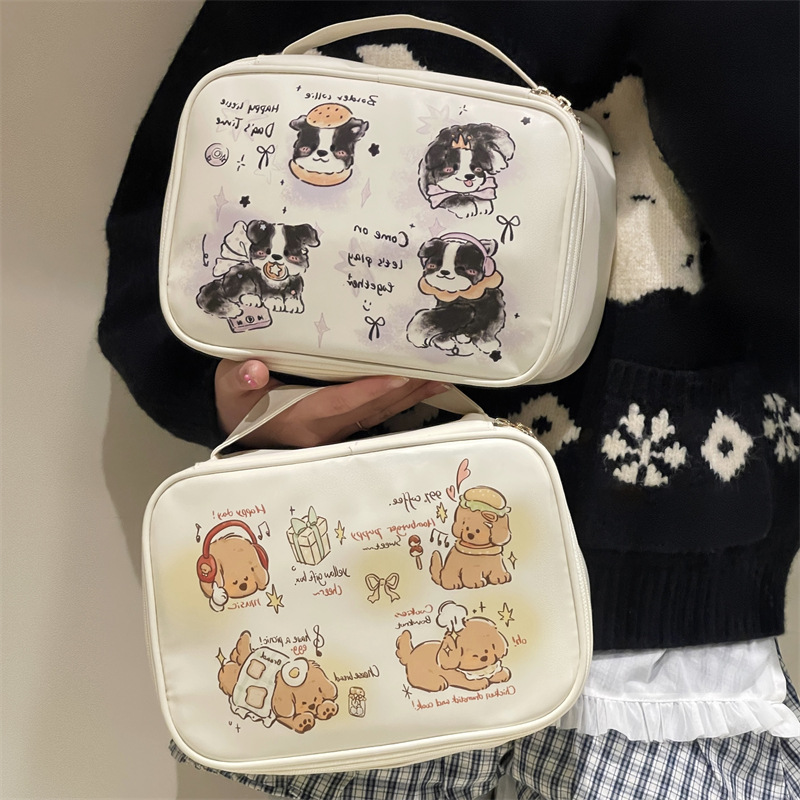 Bolsa de cosméticos, bolsa de almacenamiento de partición, bolsa de almacenamiento de nicho para mujer, bolsa de baño portátil portátil de gran capacidad impermeable portátil de viaje