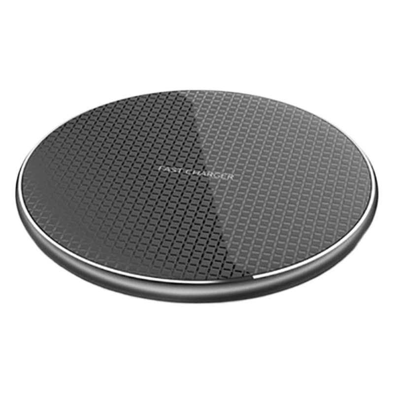 K8 Беспроводное зарядное устройство 20 Вт Быстрая зарядка 30 Вт материал из алюминиевого сплава Беспроводная зарядка круглая настольная модель с инкрустацией