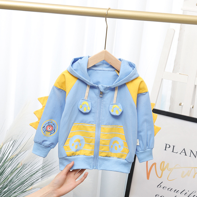 Primavera del bebé chaqueta primavera nueva chaqueta de niñas cardigan primavera y otoño niños dinosaurio ropa de primavera chaqueta de niño ropa de niños