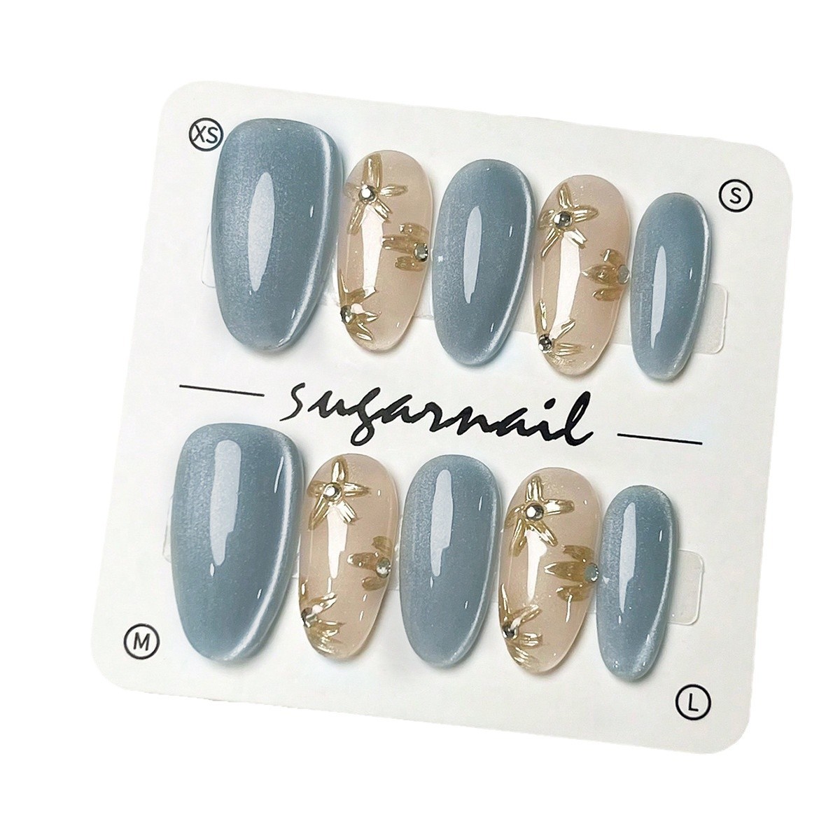 Uña hecha a mano, productos de alta calidad, 10 piezas frescas y puras, ojos de gato, productos de uñas largos, sensación de alta calidad.