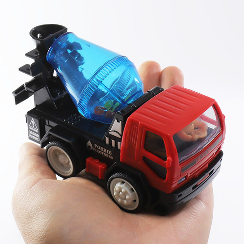 Inertial mixer toy children's action car rotating bucket baby environmentally friendly fall-resistant cartoon engineering ginger tea