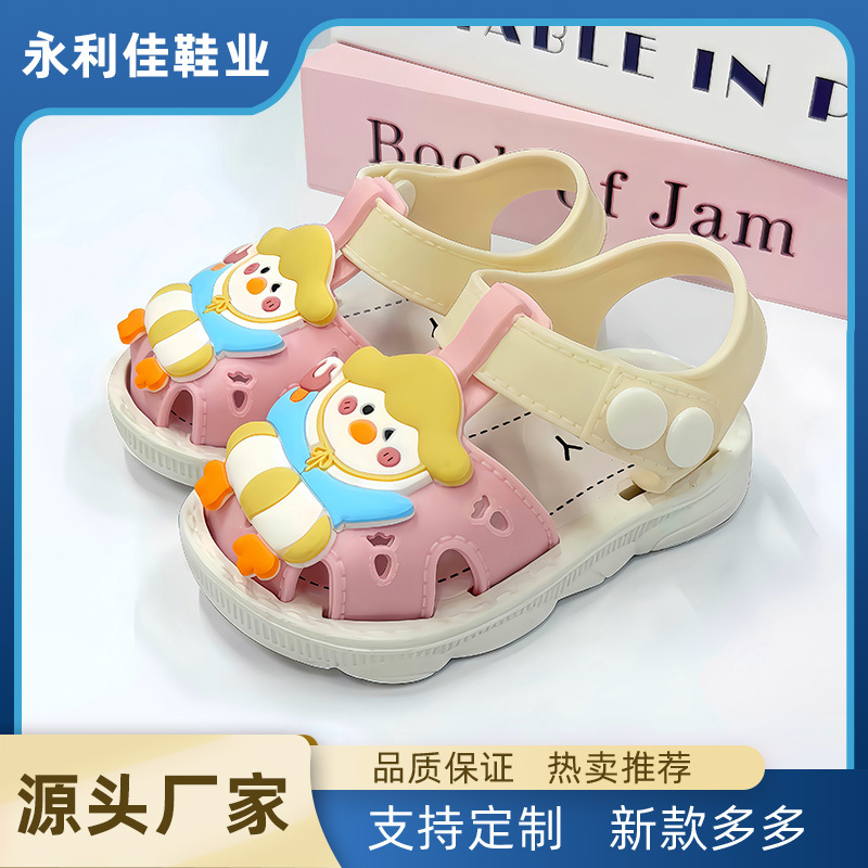 Sandalias de verano exportación de comercio electrónico transfronterizo fábrica al por mayor directamente para niños y niñas zapatos de bebés transpirables