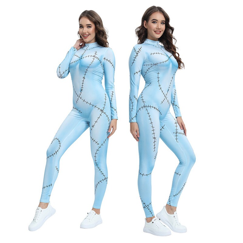 Halloween Costume Christmas Horror Nights Sally Cosplay Women's Jumpsuit 3D Digital Print One-piece Halloween Costume Christmas Horror Nights Sally Cosplay Women's Jumpsuit 3D Digital Print One-piece