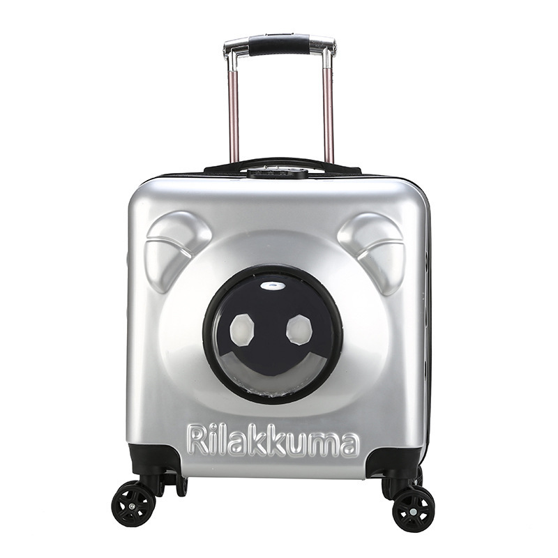 Pet trolley bag cat and dog space capsule bag Cat out portable air box portable cat luggage suitcase