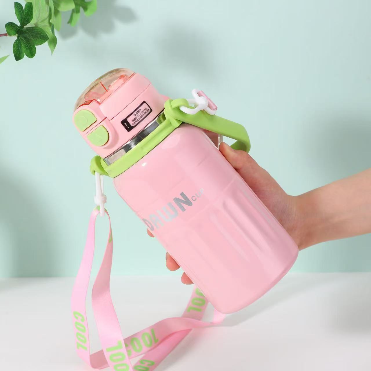 Edelstahl Isolierflasche Mit Strohhalm Für Sport Und Outdoor_voghion.com