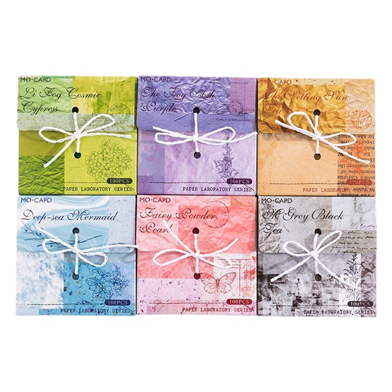 Бумажная лабораторная серия Mo чернила бумага заметки Ретро ручной счет DIY материал украшение подложка бумага 6 100 листов
