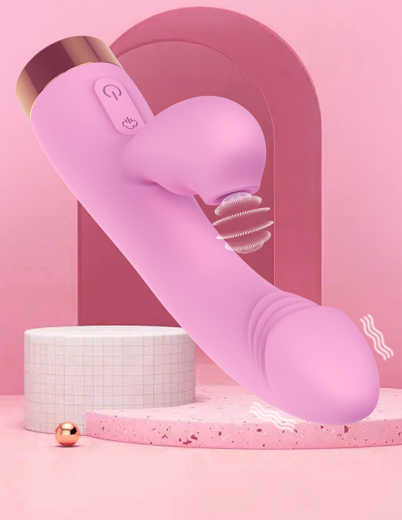 Janice Heating Vibrator, 12-Mode Suction and Vibration, Silicone and ABS, Yellow — detail image 9