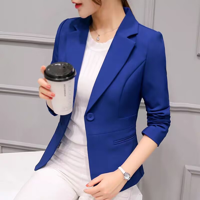 2026春秋新款职业百搭西服长袖韩版气质修身显瘦小西装外套女短款