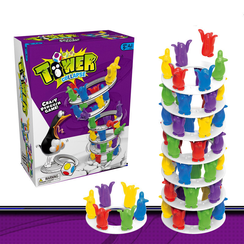 Torre de equilibrio transfronteriza Penguin Tower Puzzle juegos de mesa interactivos multijugador juguetes de mesa torre de bloques de mesa