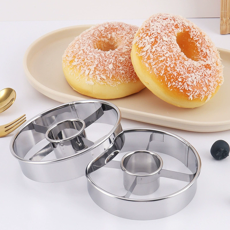 Нержавеющая сталь пончик печенье плесень домашняя кухня выпечка мусс круг круглый торт печенья печенья торт оптом