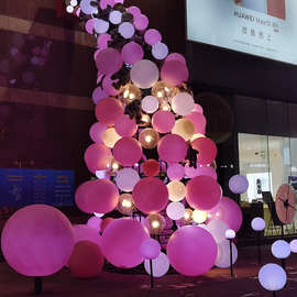 梦幻泡泡树LED非标互动装置全彩外控智能感应灯光小品圣诞树
