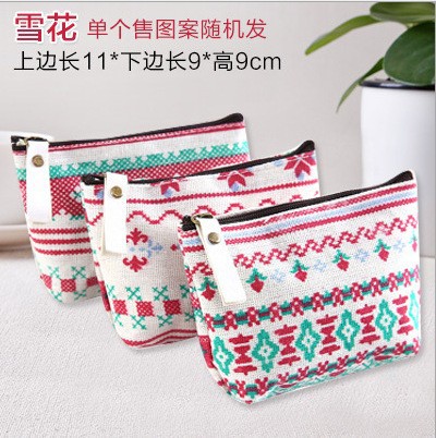 Monedero de tela estilo coreano, bolso pequeño con dibujos animados