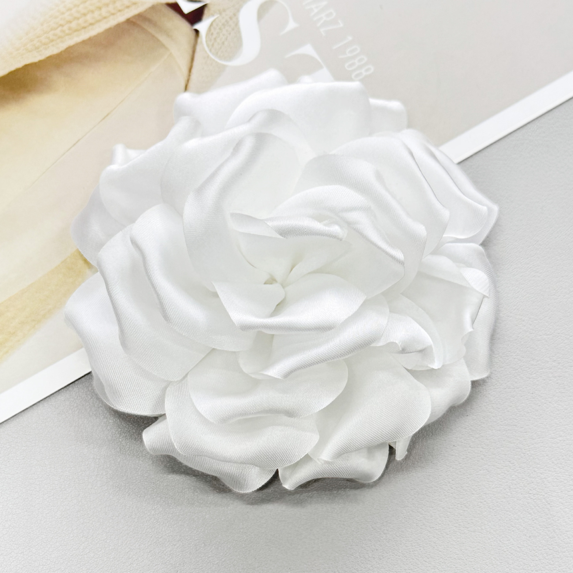 Retro francés tela de flores grandes bordes flores diy peinario accesorios ropa zapatos sombreros bolsos 12cm accesorios