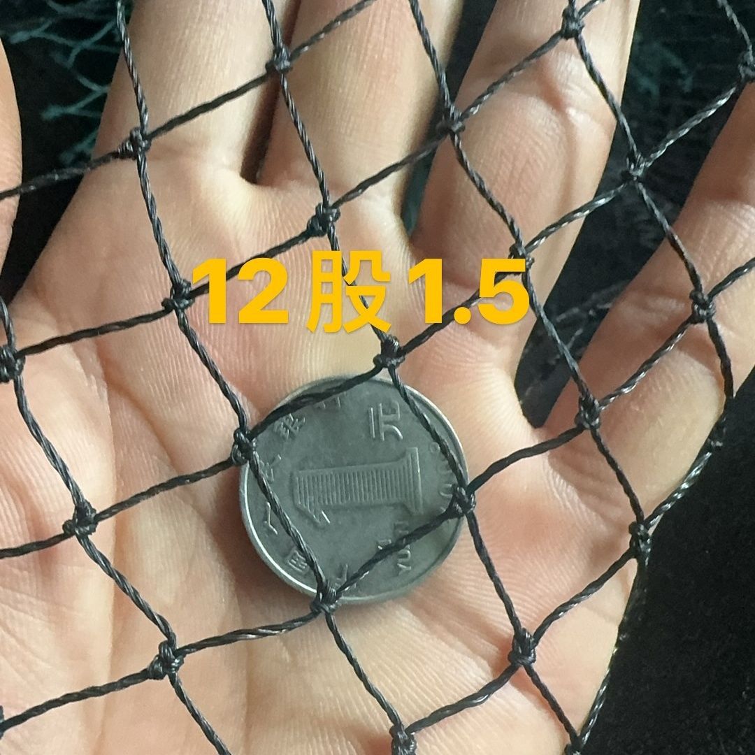 Red de pesca gruesa, malla de cría negra, malla de pesca de gran abertura, malla de pesca de peces, caja de pesca, red de transporte de nuevo tipo de tela de red