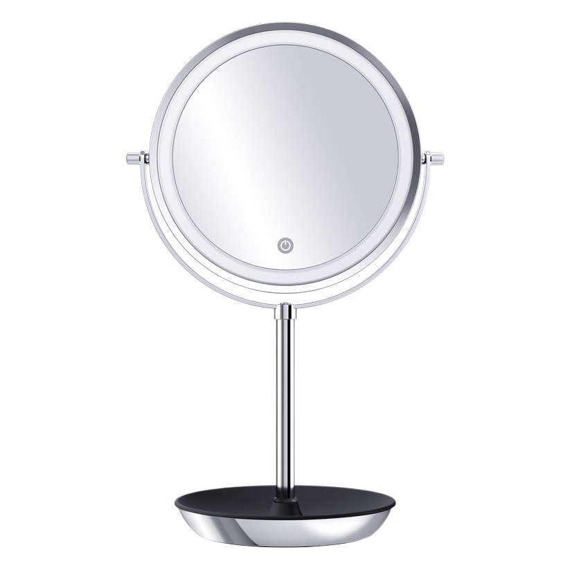 Espejo de maquillaje LED con luz Internet celebridad Luz de relleno femenina pequeño espejo dormitorio de estudiantes escritorio portátil espejo de tocador de doble cara