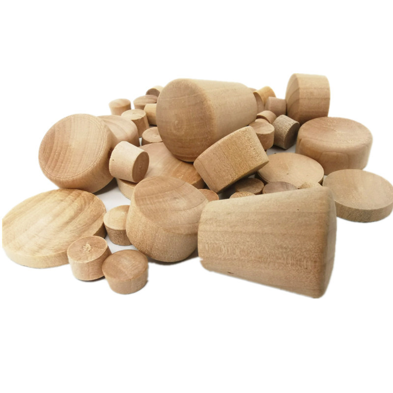 Manufacturer Wholesale Conical Cork Wood Hole Stopper Bottle Stopper Wood Particles Screw Hole Wood Cover Cover Wood Stopper Furniture Accessories