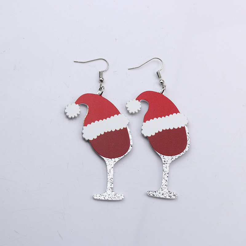 Simple Style Christmas Tree Santa Claus Arylic Stoving Varnish Women's Earrings 1 Pair display picture 12