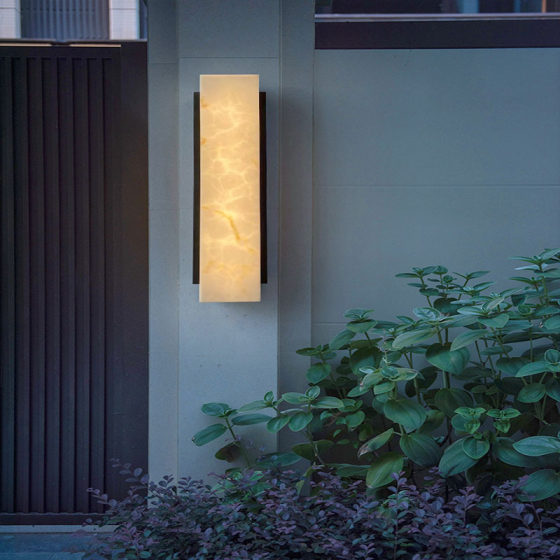 Outdoor Wall Lamp Waterproof New Chinese Style Outdoor Villa Entrance Balcony Modern Simple Imitation Stone Landscape Garden Lamp