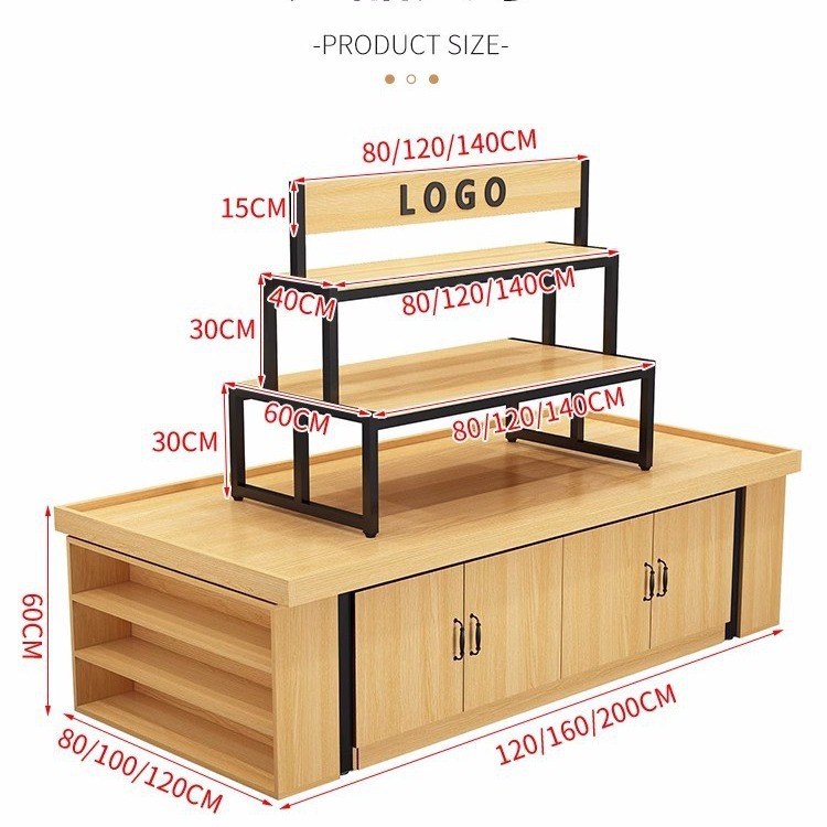 超市中岛展示柜化妆品促销台母婴店置物架文具鞋子货架流水台堆头