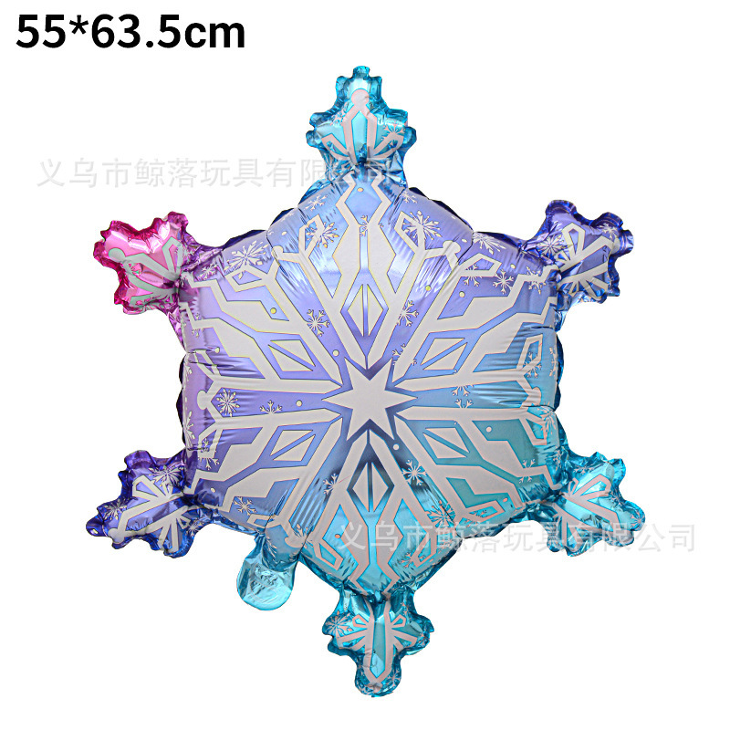 18 pulgadas película de aluminio bola bola globo de Navidad dibujos animados tema de hielo y nieve fiesta noche de Navidad papel de aluminio globo decoración