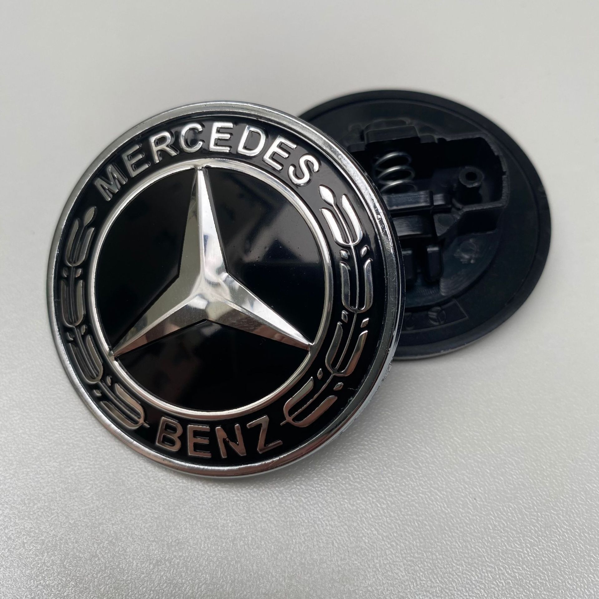 Suitable for Mercedes-Benz Hood Logo Decoration Abcers-Class Glc Glk Cla Cls Hood Flat Logo Front Car Logo