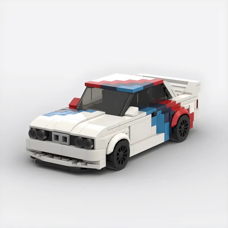 MOC building block toy suit gift compatible with Lego BMW M3 E30 racing car sports car DTM three colors MOC building block toy suit gift compatible with Lego BMW M3 E30 racing car sports car DTM three colors