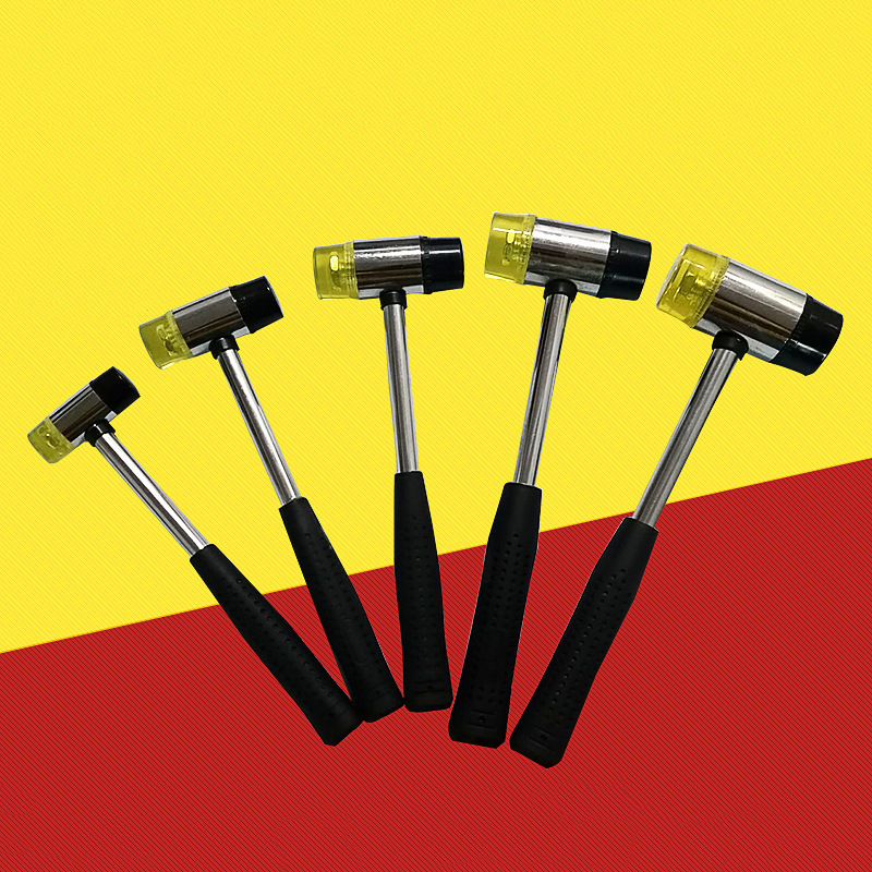 优质大号钢管柄双头橡胶锤25/30/35/40/45mm橡胶锤地板专用安装锤