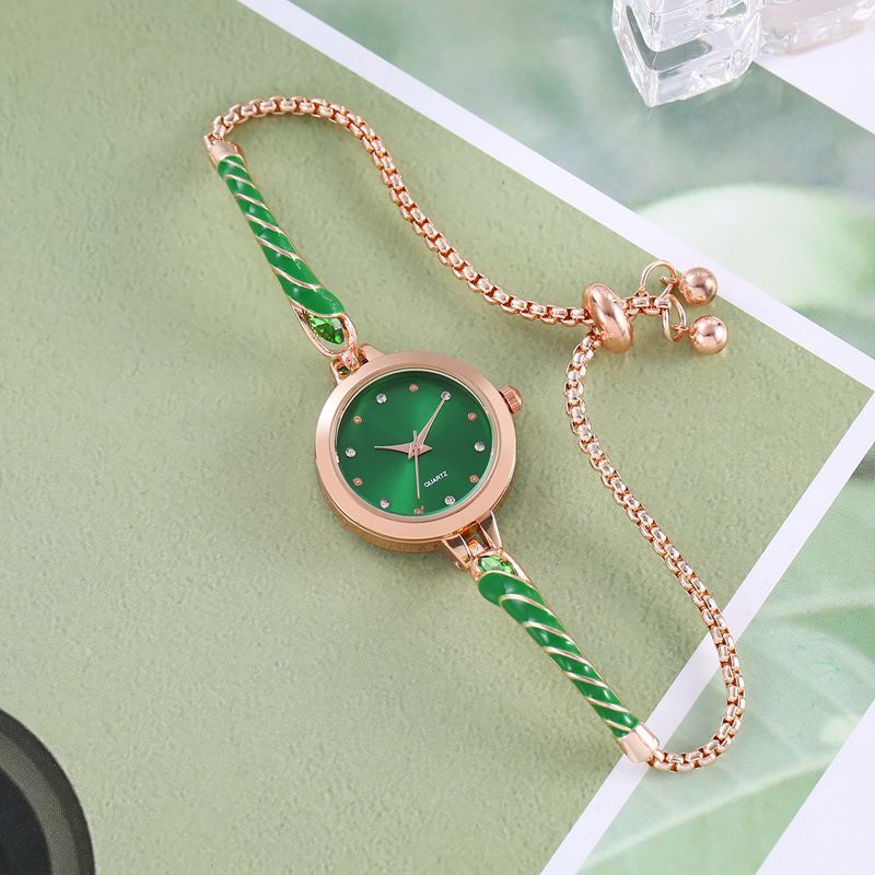 Nueva mujer estudiante estilo coreano elegante cordón diseño pequeño redondo simple moda elegante perezoso pulsera reloj femenino