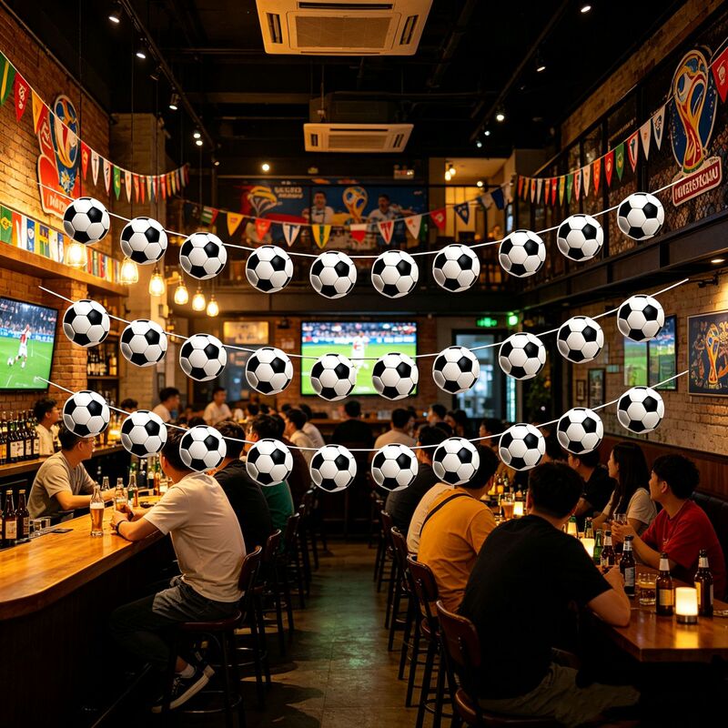 Football Flag Party Supplies, World Cup Themed Banners, Decoration Supplies, Venue Setup Props, Hanging Flags