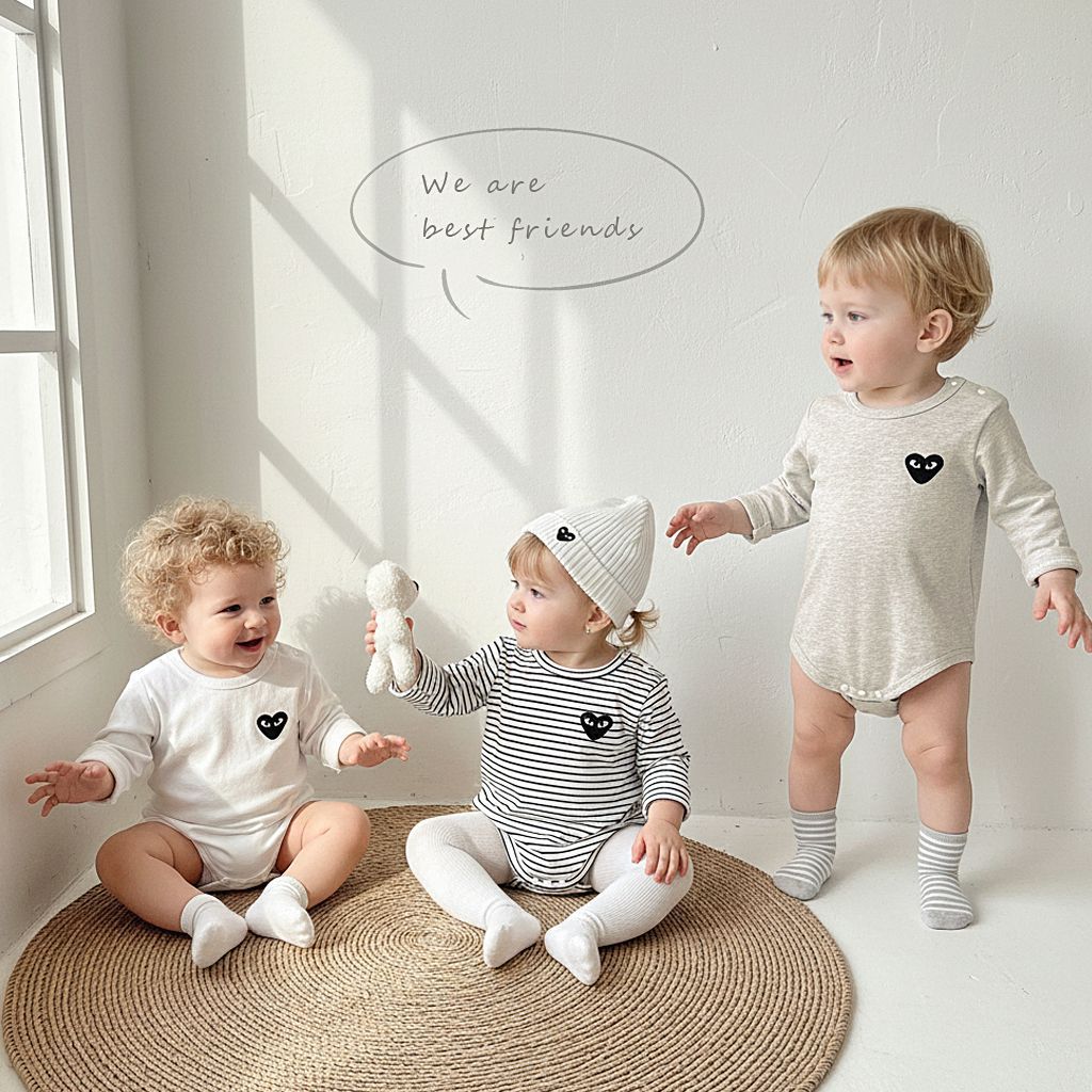 Spring New Infant and Toddler Clothing Triangle Crawling Clothes for Men and Women Baby Wraps and Jumpsuits Korean Style Cartoon Ins