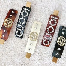 G家流海夹复古发夹鸭嘴夹新颖时尚边夹刘海网红顶夹发饰发卡