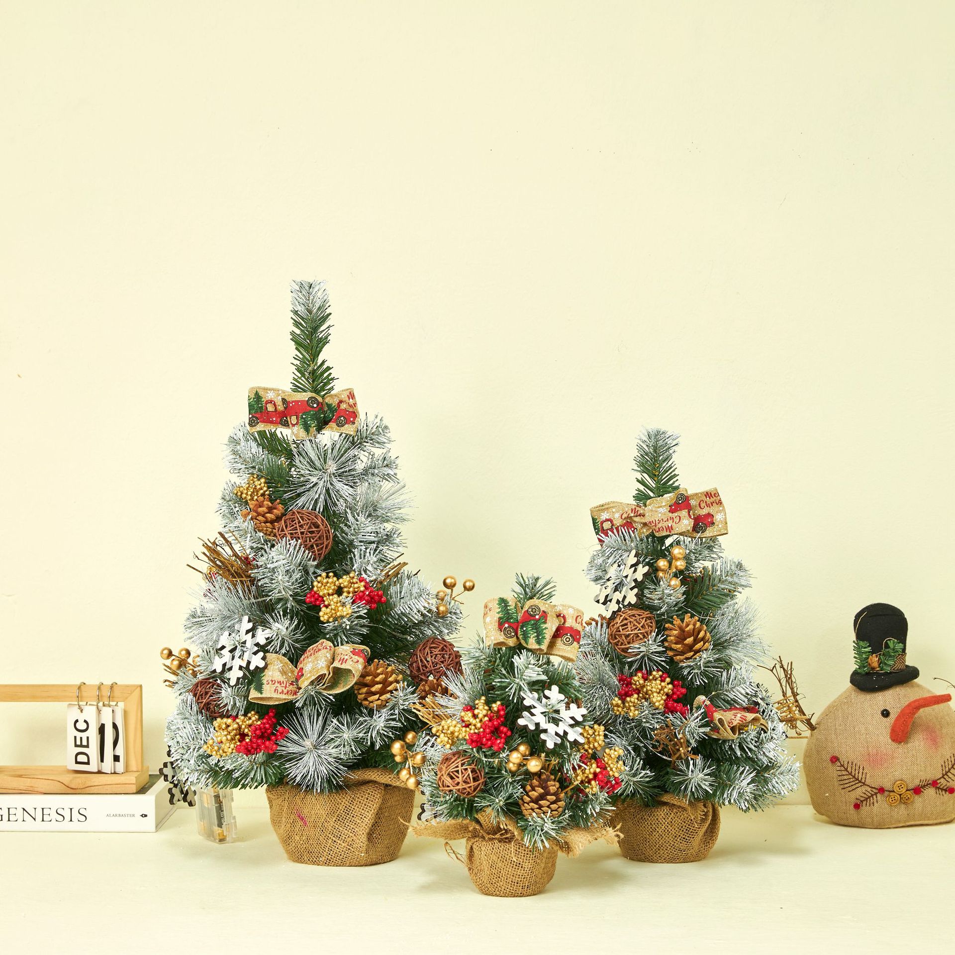 Navidad nuevo 30cm 60cm escritorio Navidad decoración traje guirnalda ratán Navidad árbol combinación vacaciones preferido