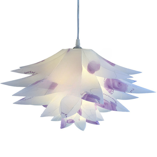 Six-layer lotus lampshade suitable for living room ceiling lamp desk lamp PP plastic lampshade DIY combination lotus lampshade