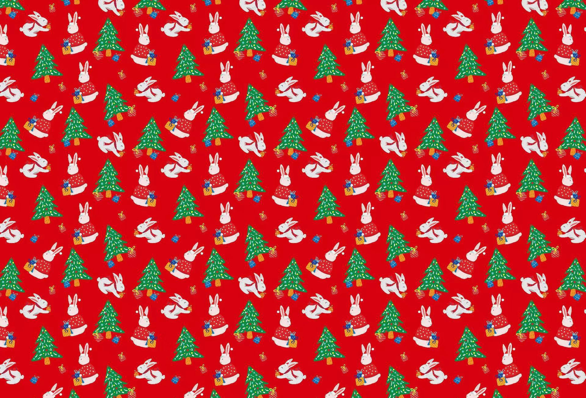 새로운 크리스마스 포장지 [작은 흰 토끼]