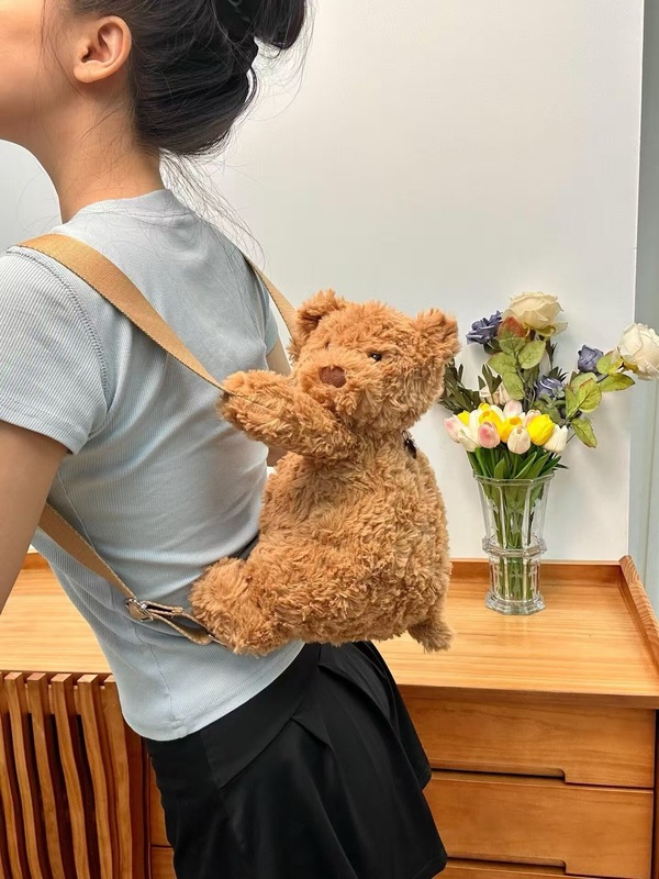新品包包合集巴塞罗那熊包包明星同款斜挎包女生包毛绒玩具小熊包|undefined