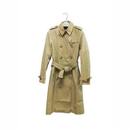 翻领春秋新款轻奢欧货利落简约风衣长款女装肯辛顿系双排扣气质款