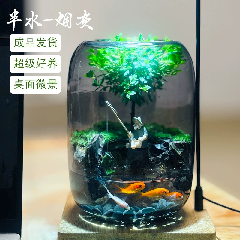 [Полуводное Древо Жизни] Микроландшафтная экологическая бутылка Настольная микроландшафтная стеклянная ваза Прозрачный креативный аквариум