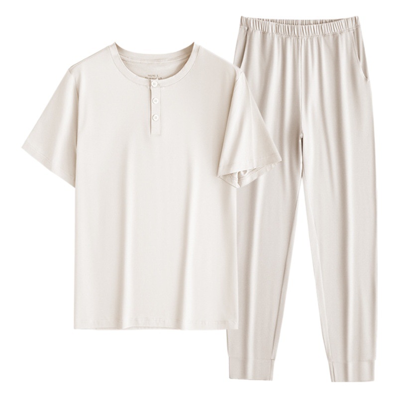 Modal primavera pijamas de mujer delgada verano gramo traje de mujer antibacteriano anti-ácaros pantalones de manga corta ropa para el hogar